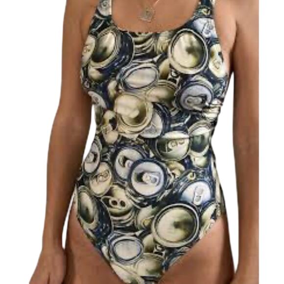 Speedo Soda Can Pop Collage Art to Wear Flyback One Piece
Swimsuit Size 34 / 10 - Picture 2 of 9